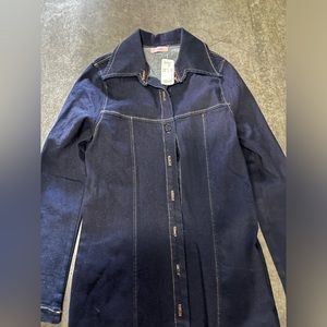 Vintage Raw Denim Trench Coat.  Size Medium. New with tags